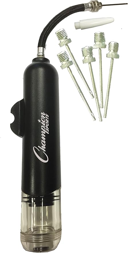 Champion Sports Dual Action Hand Air Pump, Small, Black