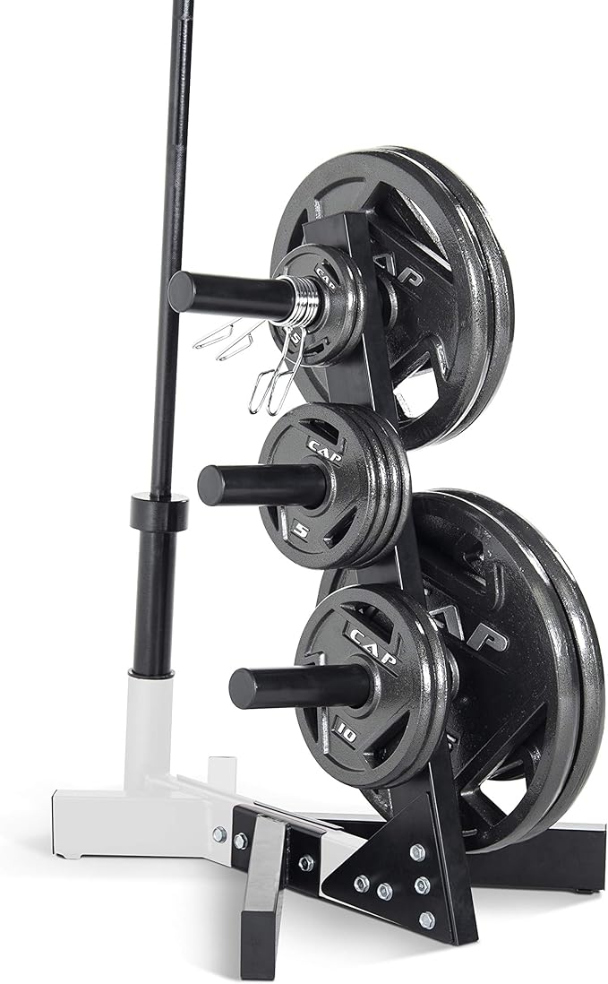 CAP Barbell Olympic Plate Tree Storage Rack, Multiple Colors