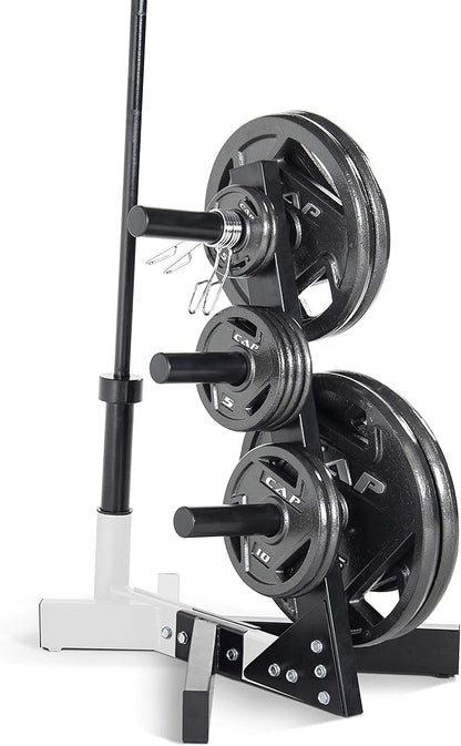 CAP Barbell Olympic Plate Tree Storage Rack, Multiple Colors