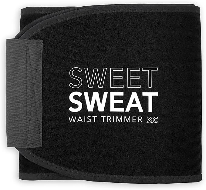 Sweet Sweat Waist Trimmer for Women and Men - Sweat Band Waist Trainer for High-Intensity Training & Workouts