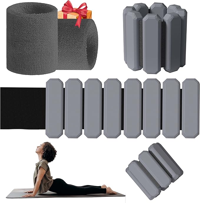 Pilates Wrist And Ankle Weights For Women At Home, Adjustable Arm & Leg Ankle Weights For Men, 1 lb Weights Set Of 2 For Walking Workout Dance Yoga Running