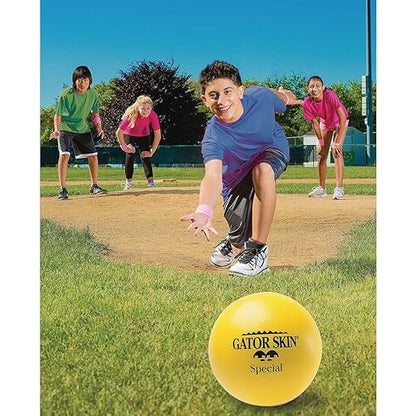 S&S Worldwide Gator Skin Special-8 Foam Ball. Orange PU Coated Ball with Medium Density Foam Core. Soft No-Sting Ball is Great for GaGa Pits, Dodgeball, Kickball, Volleyball, PE Games and More.