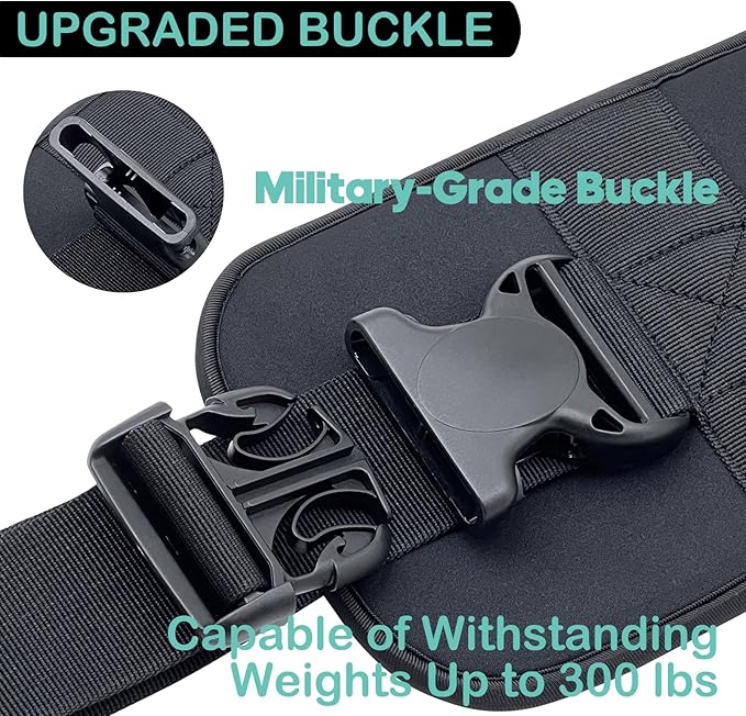 Hip-Thrust-Belt, Foldable Band for Dumbbells, Kettlebells, Plates - Supports Up to 300 lbs, Gym and Home Workouts with Slip-Resistant Padding