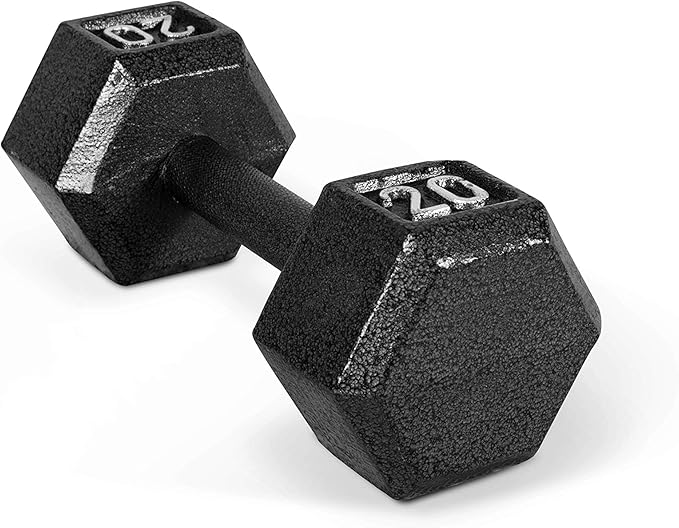 CAP Barbell Black Cast Iron Hex Dumbbell | 5-120 LBs | Single or Pair