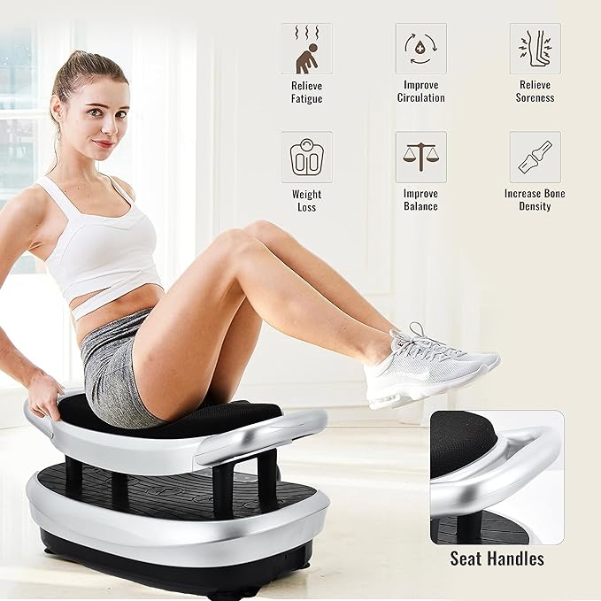 EILISON FITABS 3D Vibration Plate Exercise Machine - Oscillation, Pulsation + 3D Motion Vibration Platform | Whole Body Viberation Machine for Weight Loss, Shaping, Recovery, Toning, ABS