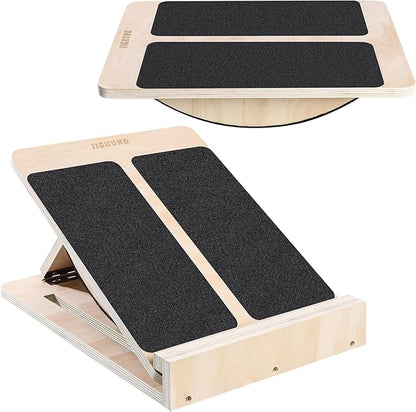 Slant Board for Calf Stretching, Adjustable Wooden Calf Stretcher Incline Board, Calf Stretch Board for Squats Leg Knees Heel Ankle Stretching