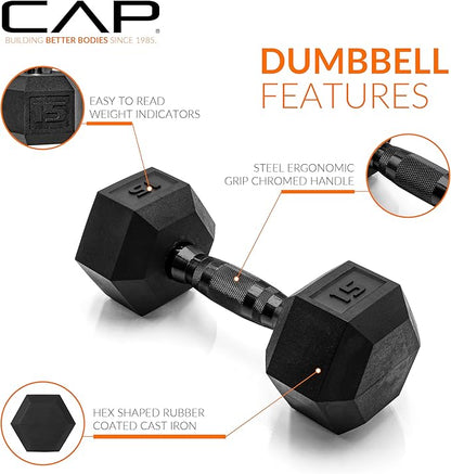 CAP Barbell Coated Dumbbell Weight