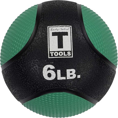 Body-Solid Rubber Medicine Ball - Superior Grip, Textured Surface, Adjustable Air Pressure Fitness Balls - Ideal for Cardio and Core Exercise in Home & Gym Workouts