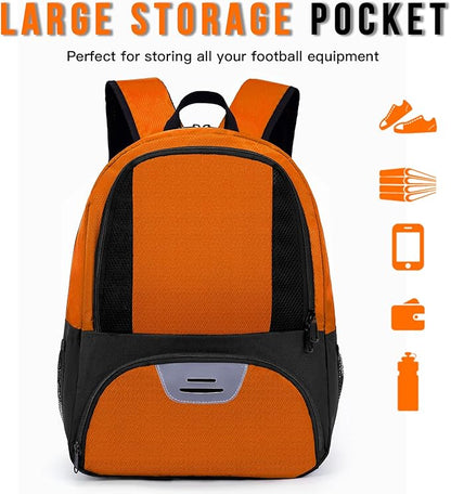 Soccer Bag&Soccer Backpack&Backpack for Football Volleyball Basketball,Sport Equipment Bags with Shoe compartment. (Orange)