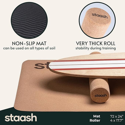 STAASH® Balance board trainer - incl. full accessories - Mate + FREE Videos Training Program