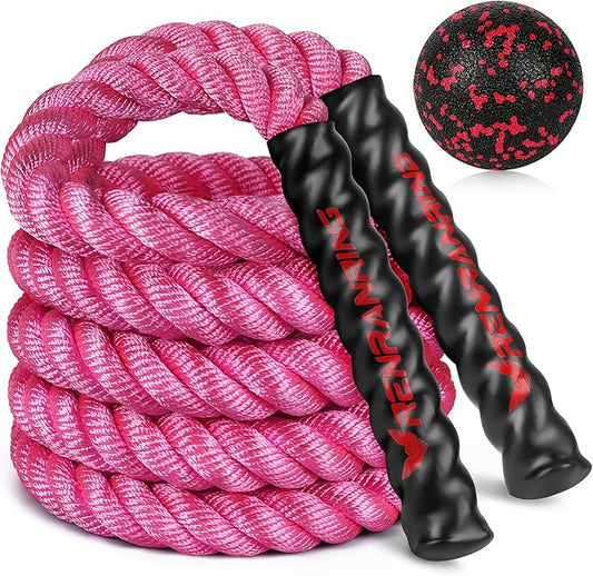 Jump Rope, 3lb 4lb 5lb Weighted Jump Rope for Fitness, 9.8ft Heavy Jumping Ropes for Exercise, Adult Workout Rope for Men & Women Improve Strength, Skipping Rope for Gym Training, Home Workout