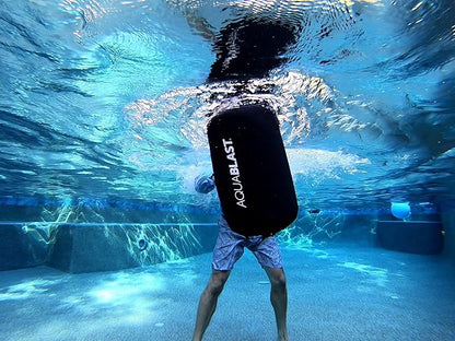 AquaBLAST Portable Fitness and Punching Bag for Swimming Pools for a Total-Body, Low-Impact Workout Using Water Resistance & Weight; Sets Up in 30 Seconds & Take It Anywhere.