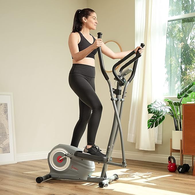 Sunny Health & Fitness Legacy Stepping Elliptical Machine, Total Body Cross Trainer, Low Impact Exercise Equipment with Optional SunnyFit App Enhanced Connectivity