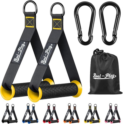 Gym Exercise Handles, Replacement Fitness Equipment for Strength Trainer, Cable Machine and Resistance Band Handles, Home Gym Add On Equipment