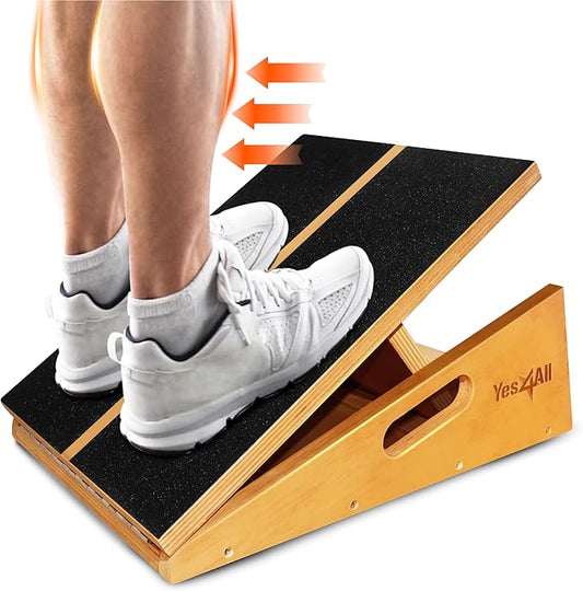 Yes4All Professional Incline Board, Slant board calf stretching, Squat Wedge and Anti-Slip Surface, Portable Side Handle