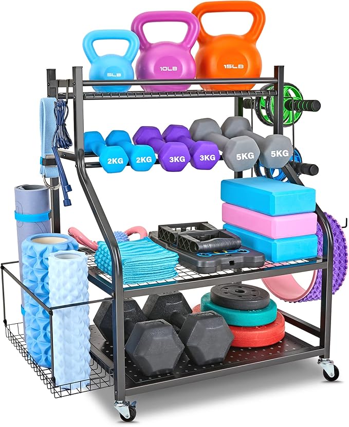 Dumbbell Rack, Yoga Mat Storage Rack - Weight