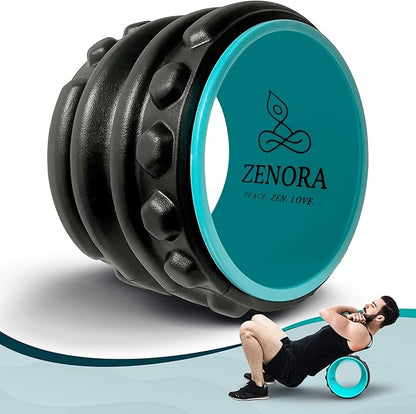 ZENORA Back Stretcher, Back Cracker & Back Roller, Back Pain Relief Product, Yoga Wheel, Foam Roller for Back, Back Stretching & Back Cracking Device, Back Popper. Comes with Instructions & Carry Bag