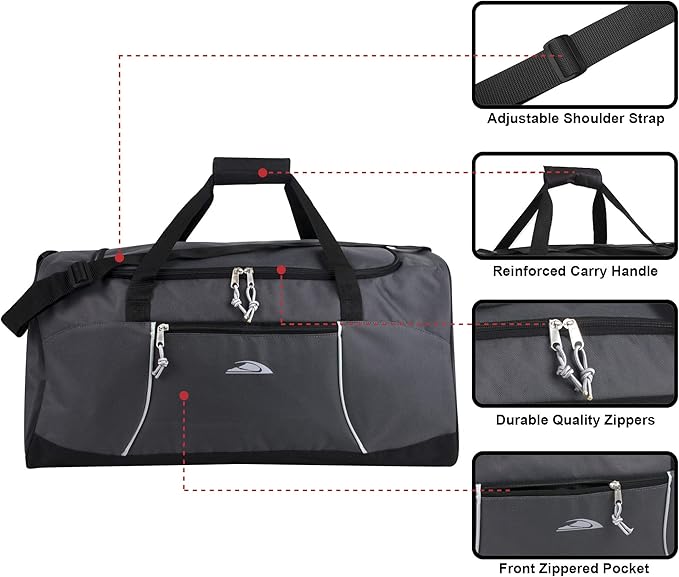 Lightweight Canvas Duffle Bags for Men & Women For Traveling, the Gym, and as Sports Equipment Bag/Organizer