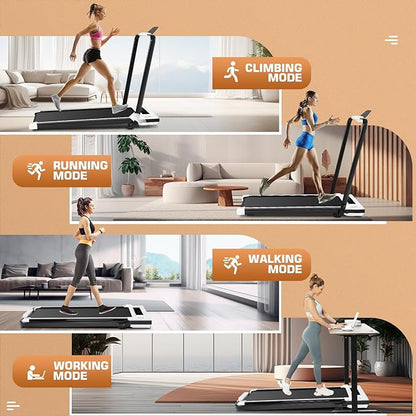 ANCHEER Treadmills with Incline, 4 in 1 Foldable Treadmill with LED Touch Screen, Under Desk Treadmill, 2.5HP Powerful Walking Treadmill for Home Gym Office with Remote, No Assembly Needed