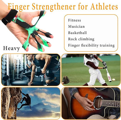 Grip Strength Trainer/Forearm Strengthener, Upgraded Finger Strengthener, Hand Grip Strengthener, Finger Resistance Band for Wrist Physcial Rehabilitation/4PCS