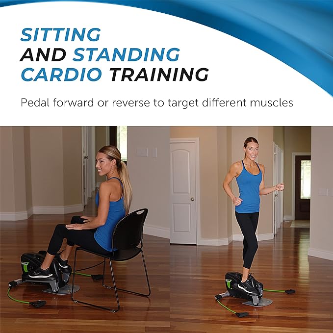 Stamina Inmotion Compact Strider Foot Exercise Machine - Under Desk Elliptical - Standing or Seated Elliptical Fitness Equipment