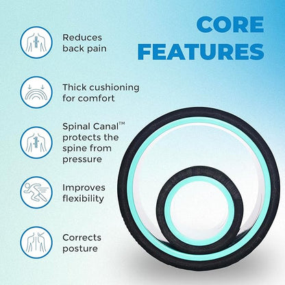 Chirp Wheel Foam Roller - Targeted Back Foam Roller for Back Pain Relief, Deep Tissue Muscle Massage, Trigger Point Round Foam Roller - High Density Foam Roller for Physical Therapy & Exercise