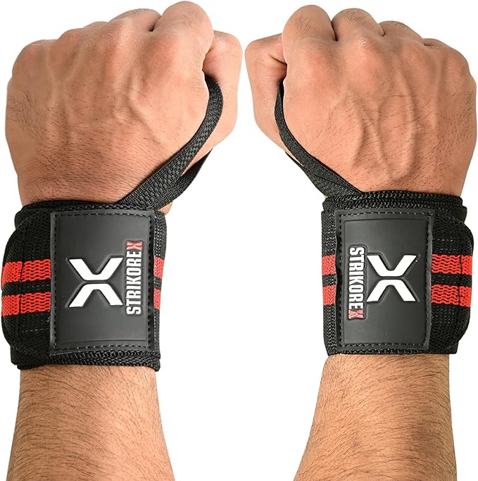 Wrist Straps for Weightlifting with Support for Men & Women 18", Gym Lifting Flexible Fit & Stiff Wrist Straps Workout Equipment,Powerlifting Strength Training & Push Ups