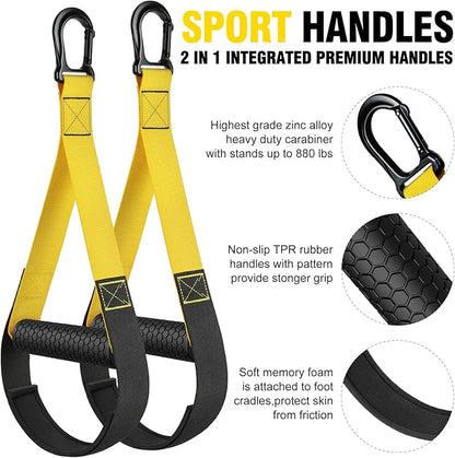 Home Resistance Training Kit, Bodyweight Resistance Bands with Handles, Door Anchor, Resistance Trainer Fitness Straps for Full-Body Workout, Heavy Duty Exercise Bands for Home Gym Workout Equipment