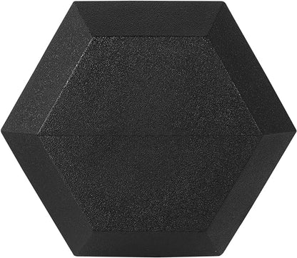 Signature Fitness Rubber Encased Hex Dumbbell, Multiple Sizes