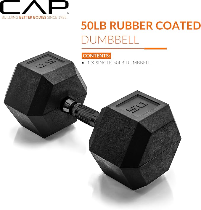 CAP Barbell Coated Hex Dumbbell Weight