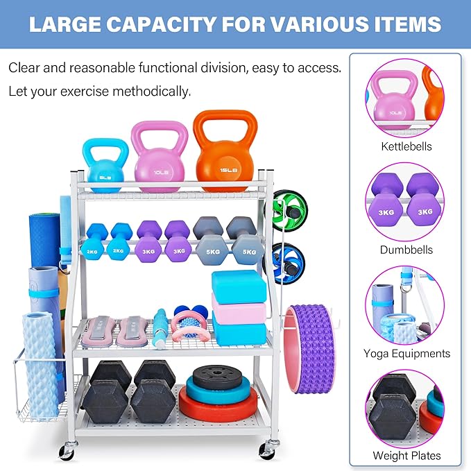 Dumbbell Rack, Yoga Mat Storage Rack - Weight