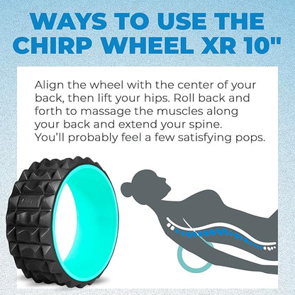 Chirp Wheel XR Acupressure - Back Relief and Muscle Relaxation, Stress Melting and Spine Comfort, Targeted Trigger Point Release, Comfort Cushioning, Firm Foam Roller for Physical Therapy - Mint, 10"