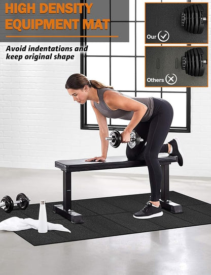 Exercise Equipment Mat 24"x68"/ 30"x60"/ 36"x78"/ 36"x96" Treadmill Mat Exercise Bike Mat for Stationary Spin Bike Trainer Elliptical Gym Workout Fitness Equipment Rower Mat for Hardwood Floors