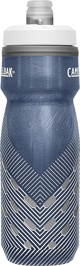 CamelBak Podium Chill Insulated Bike Water Bottle - Easy Squeeze Bottle - Fits Most Bike Cages - 21oz, Navy Perforated