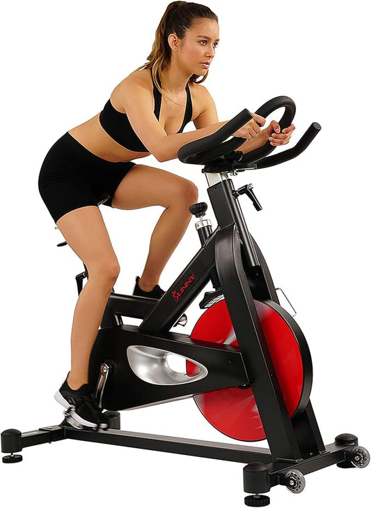 Sunny Health & Fitness Evolution Pro Magnetic Belt Drive Indoor Exercise Cycling Bike