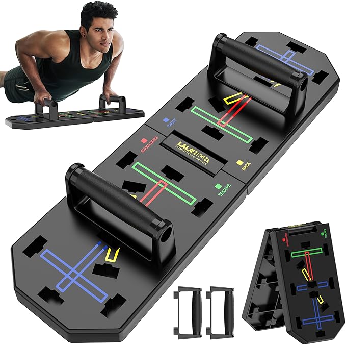 LALAHIGH Push Up Board, New 18 in 1 Push Up Bar with Upgraded ABS Pushup Stands, Pushup Handles for Floor, Professional Strength Training Equipment for Men and Women