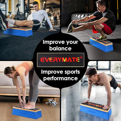 Squat Block Athletic Balance Trainer for Stretching, Fitness, and Physical Therapy, Improve Balance, Stability, and Athletic Performance, Home Gym and Personal Training Equipment