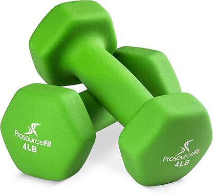 ProsourceFit Neoprene Dumbbell Coated for Non-Slip Grip 4 lb