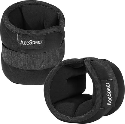 AceSpear Ankle Weights for Men Women Wrist Weights 2 * 1lb 2lbs 3lbs 4lbs 5lbs 6lbs Leg Weights Sandbags Kids Arm Hand Weights for Fitness Walking Running Gym