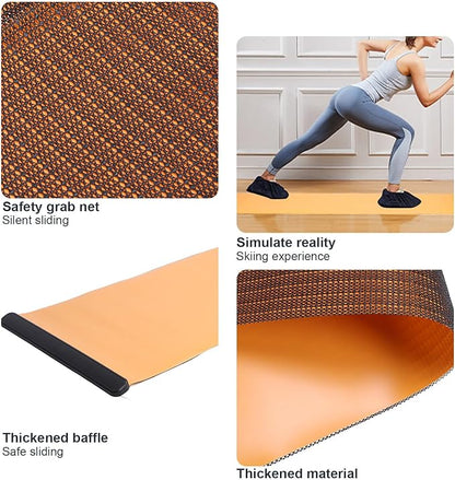 Topyond Exercise Slide Board for Exercise Core Training, Workout Sliding Board Exercise Equipment, Ideal for Skating, Hockey, and More - Men, Women, and Kids