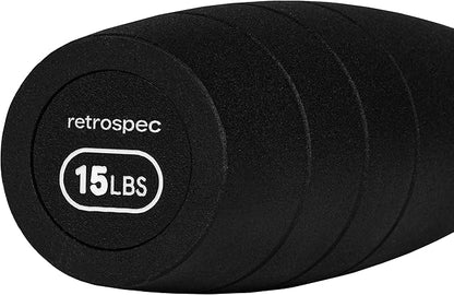 Retrospec Grip Steel Club Strength Training, Rehabilitation, Stretching, Conditioning and Rotational Training - 5, 10, 15lb Options for Women & Men