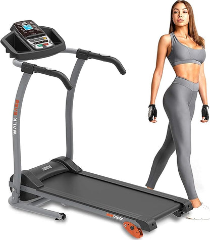 Hurtle Electric Folding Treadmill - Foldable Home Fitness Equipment for Walking & Running - Cardio Exercise Machine - Preset and Adjustable Programs, Bluetooth, 3 Incline Levels, 12 Training Modes