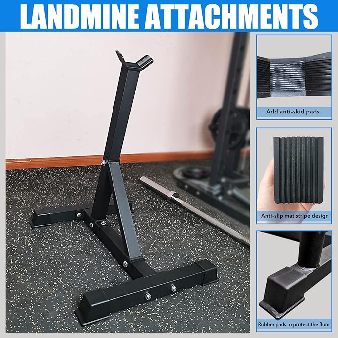 Viking Press Landmine Handle for 2-Inch Barbell, T-Bar Row Attachment Core Strength Training Accessories, Shoulder Press Landmine Attachment Equipment