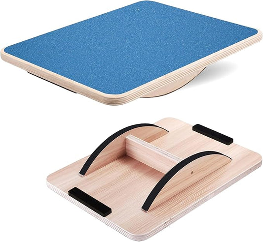 Yes4All 350LBS Professional Wooden Balance Board for Leg Workout, Anti-Slip Rocker Board, Wobble Board for Standing Desk