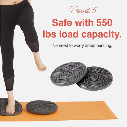 Primasole Balance disc 1 PC Comes with an air Pump Exercise Disk for Stability Workout