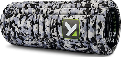 TRIGGERPOINT Grid Foam Roller - Multi-Density Exterior, Rigid Core - Trusted by Therapists and Athletes - Standard Density, Includes Online Instructional Videos, 33cm, Grey Camo