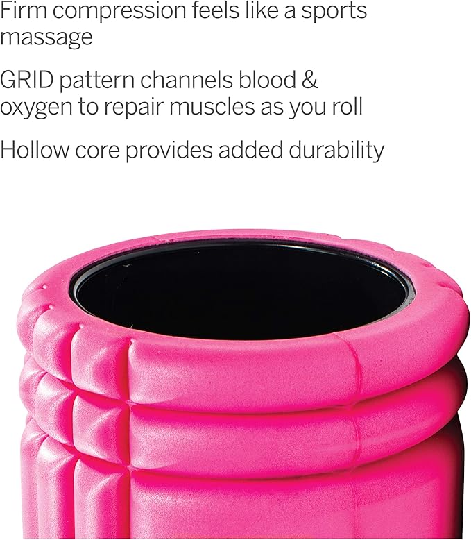 TriggerPoint GRID Patented Multi-Density Foam Massage Roller (Back, Body, Legs) for Exercise, Deep Tissue and Muscle Recovery - Relieves Muscle Pain & Tightness, Improves Mobility & Circulation (26")