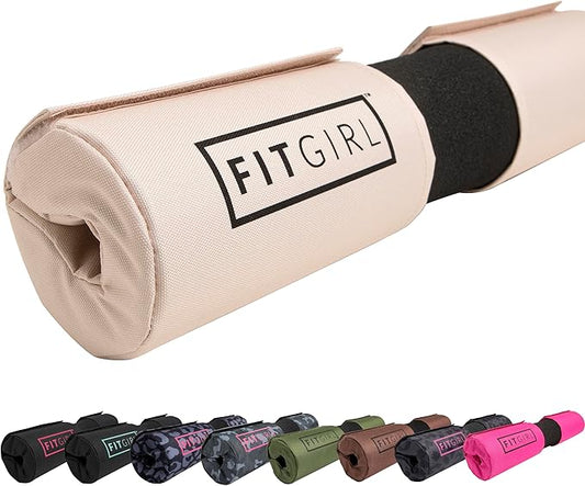 FITGIRL - Squat Pad and Hip Thrust Pad for Leg Day, Barbell Pad Stays in Place Secure, Thick Cushion for Comfortable Squats Lunges Glute Bridges, Olympic Bar and Smith Machine