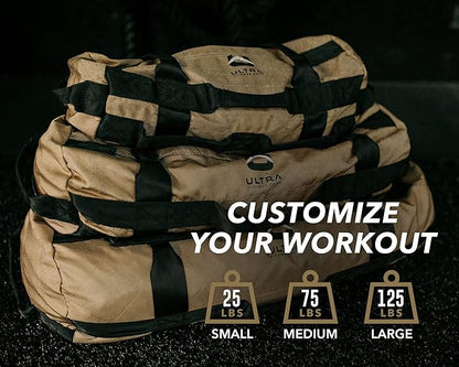 Ultra Fitness Workout Exercise Sandbags - Heavy Duty Sand-Bag, Functional Strength Training, Dynamic Load Exercises, WODs, General Fitness and Military Conditioning