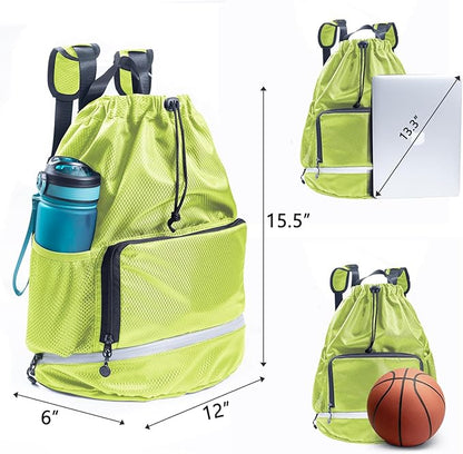 Swim Bag Beach Backpack Sports Drawstring Backpack - Gym Bag - Kids Swim Backpack Mens Beach Bag, Workout Bag